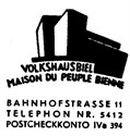Volkshaus-Genossenschaft Biel 1947.