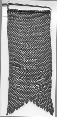 1. Mai 1991. Frauen wollen Taten sehen. Gewerkschaftsbund Zürich